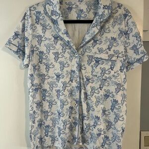 LoveShackFancy x Roller Rabbit Monkey Print Pajama Set